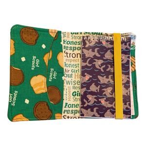 Girl Scouts Tapestry / Fabric 3x5 Wallet And Notepad Cover with Notepad Inside